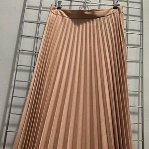 Zara knife pleated midi skirt